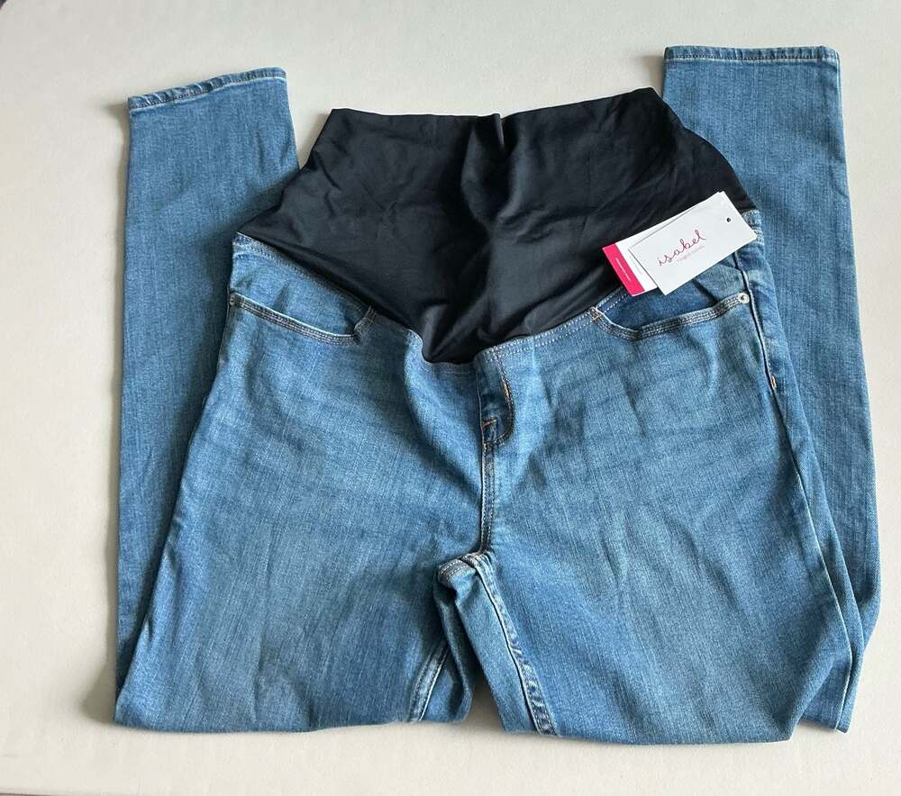 Isabel Maternity by Ingrid & Isabel Crossover Panel Comfort Stretch Jeans Size 1